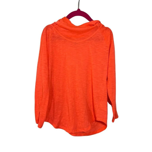 Old Navy Active Girls Hooded Pullover Size XS Bright Orange Thin Lightweight Top - Picture 1 of 4